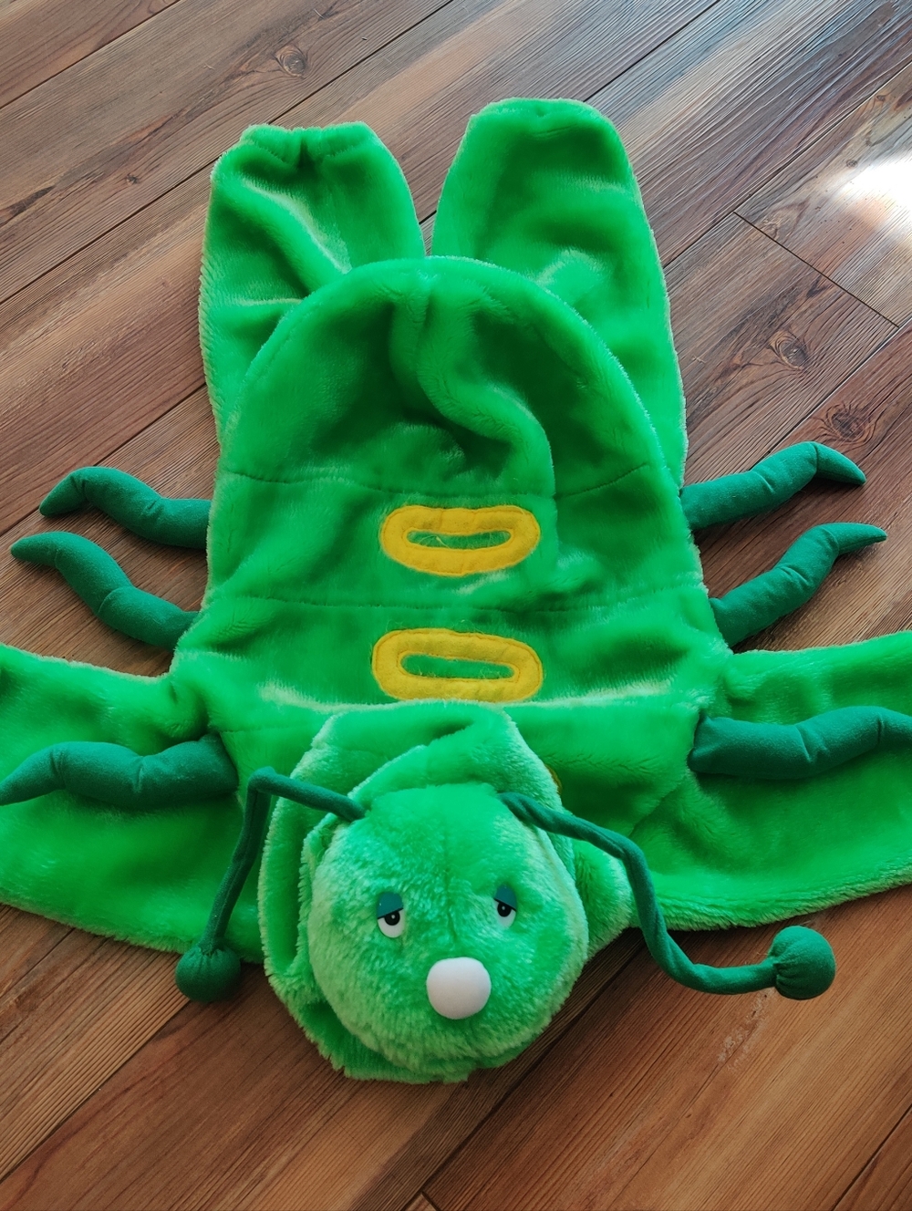 Playful Caterpillar Costume Vintage 2 To 4 Years Green Halloween Suit 1998 90s